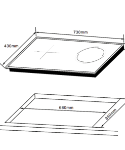 BẾP TỪ KẾT HỢP ĐIỆN 2 VÙNG NẤU HAFELE HC H7321B